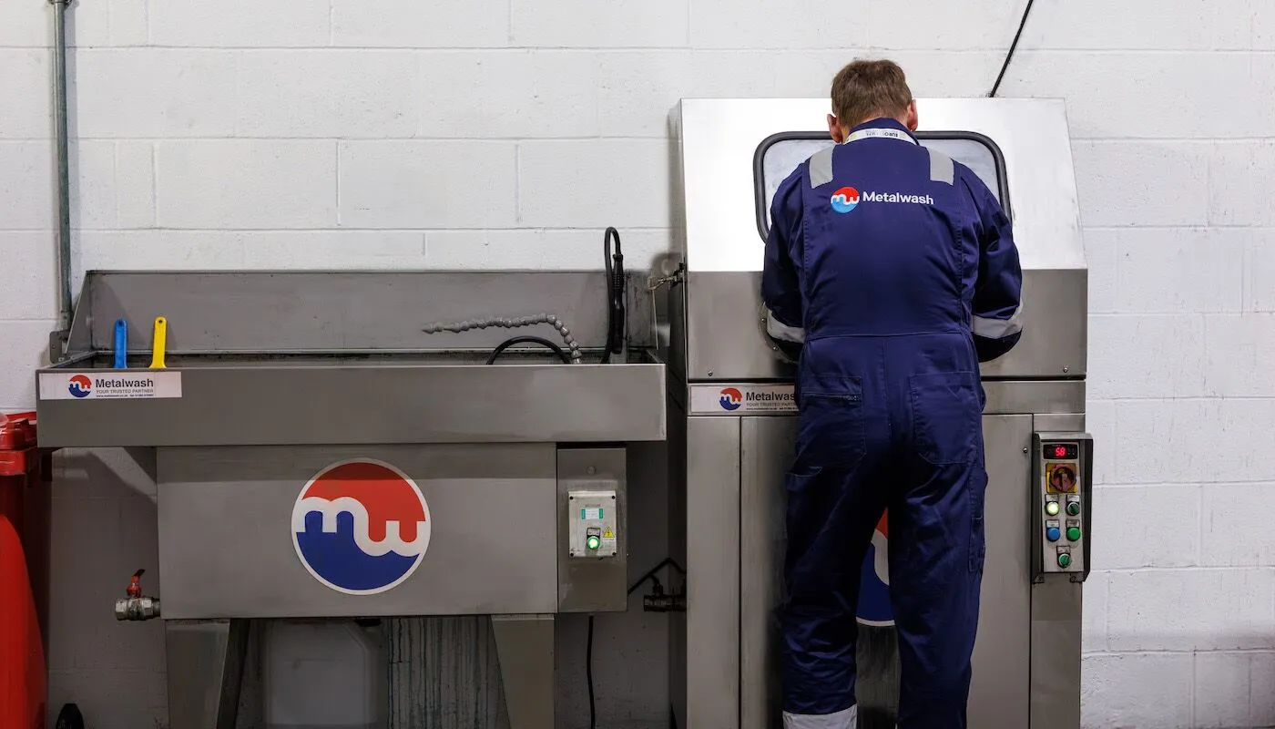 Metalwash parts washing machines being serviced