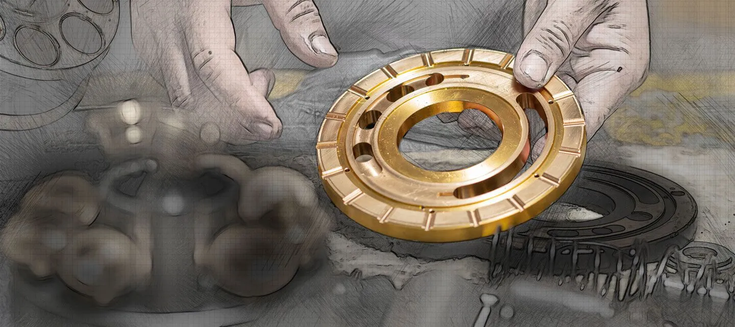 Clean machine parts in a pair of hands