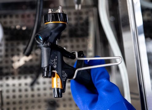 Metalwash paint gun parts washer close up
