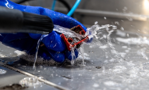 Manual cleaning parts washing
