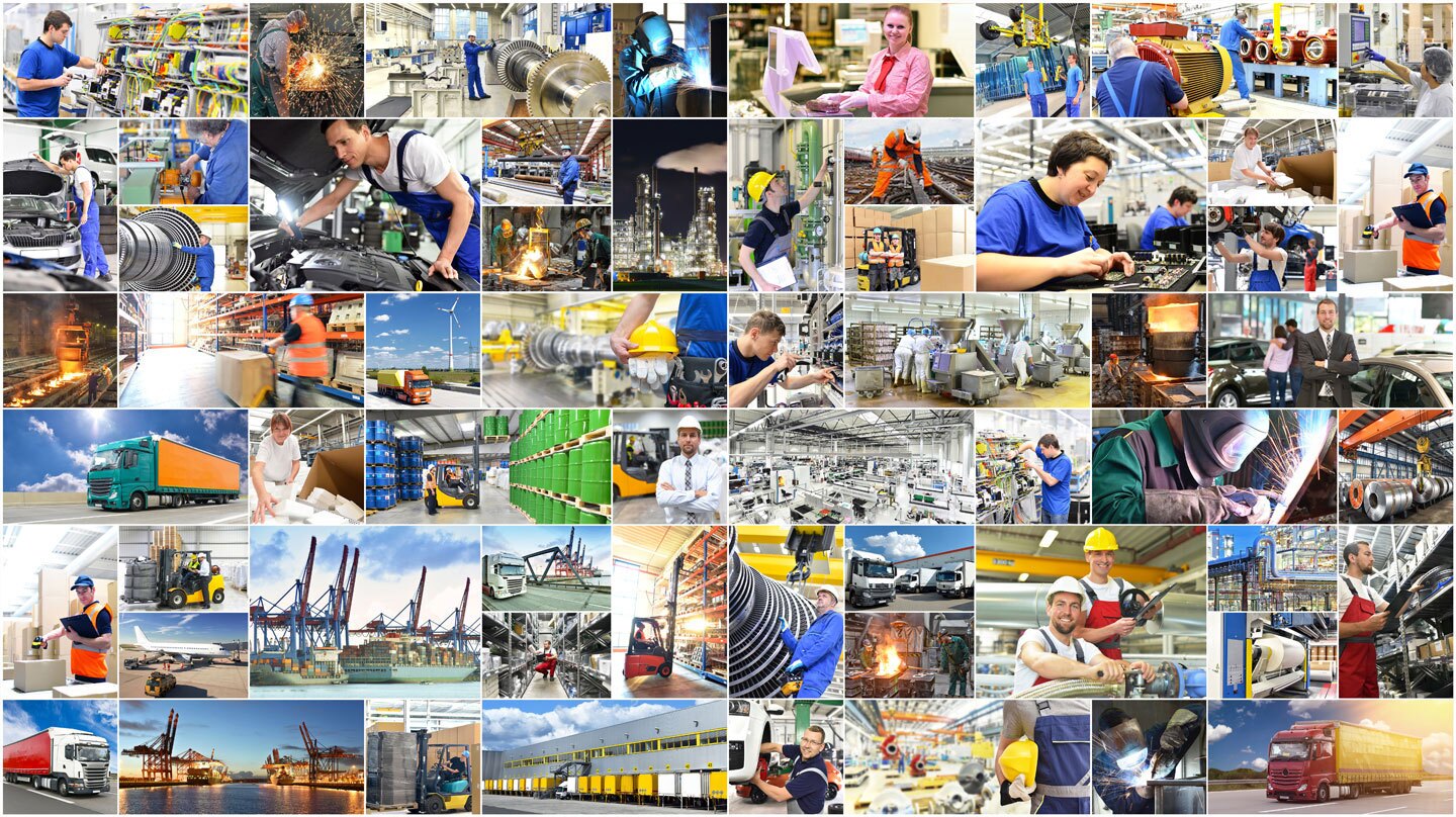 A collage of Metalwash staff, operations, logistics and clients.