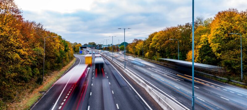 Truck on motorway